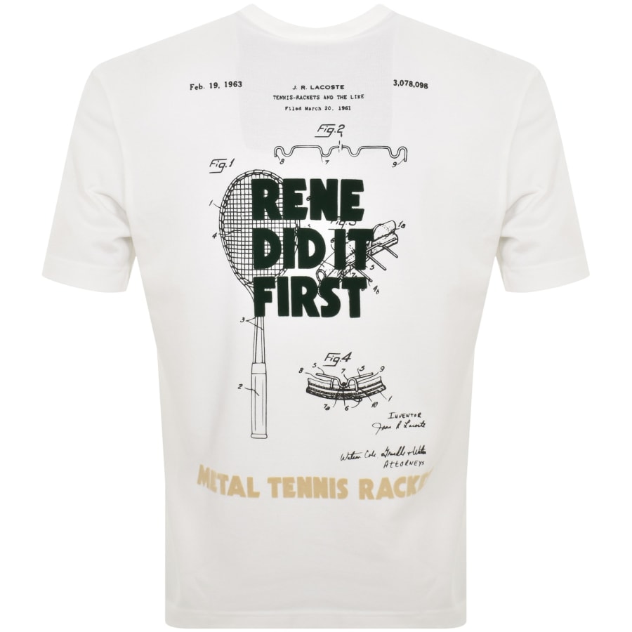 Lacoste Crew Neck Tennis Logo T Shirt White